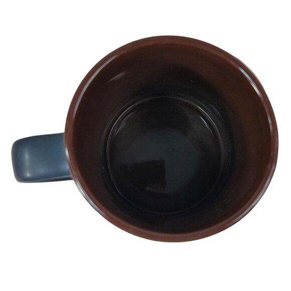 Starbucks French Roast Mug Black Matte Brown Glazed Interior Embossed Logo 2011 - Picture 7 of 10